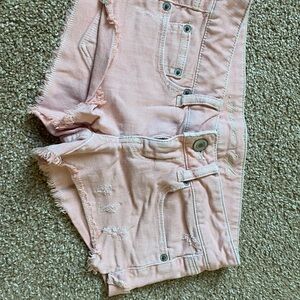 Pink Denim Shorts